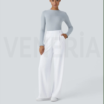 Veneria™  Likralı Düz Kesim Kumaş Pantolon
