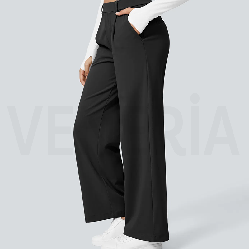 Veneria™  Likralı Düz Kesim Kumaş Pantolon