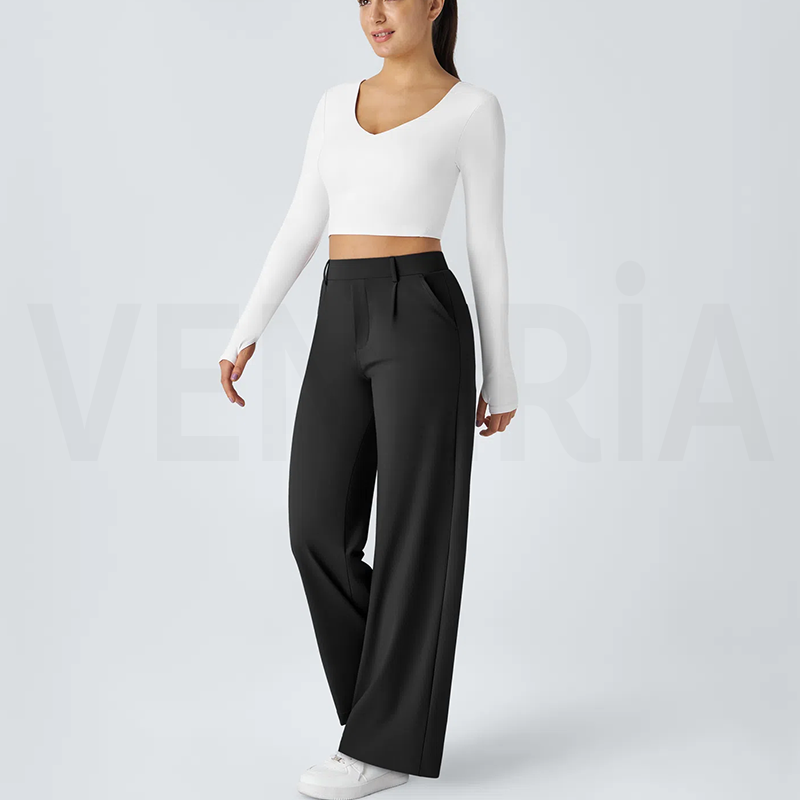 Veneria™  Likralı Düz Kesim Kumaş Pantolon