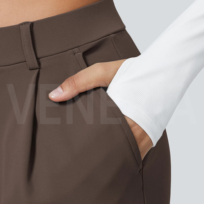 Veneria™  Likralı Düz Kesim Kumaş Pantolon