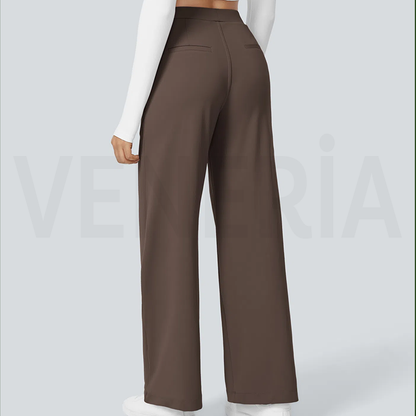 Veneria™  Likralı Düz Kesim Kumaş Pantolon