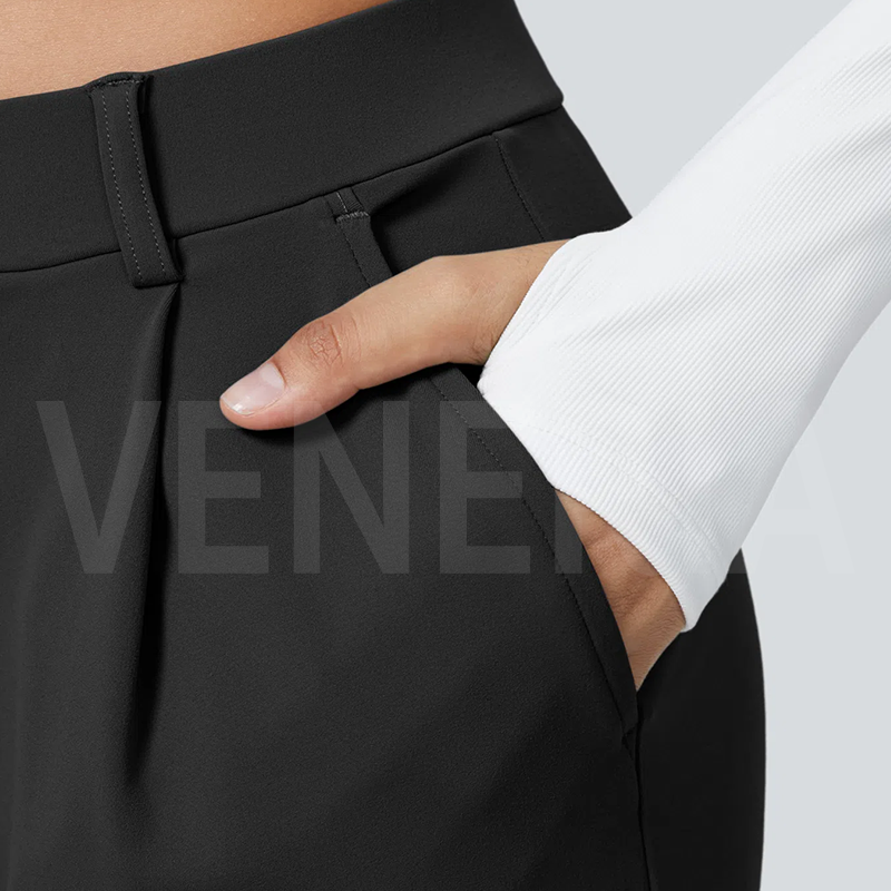 Veneria™  Likralı Düz Kesim Kumaş Pantolon