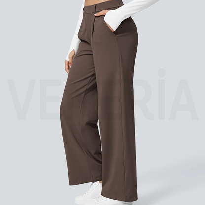 Veneria™  Likralı Düz Kesim Kumaş Pantolon