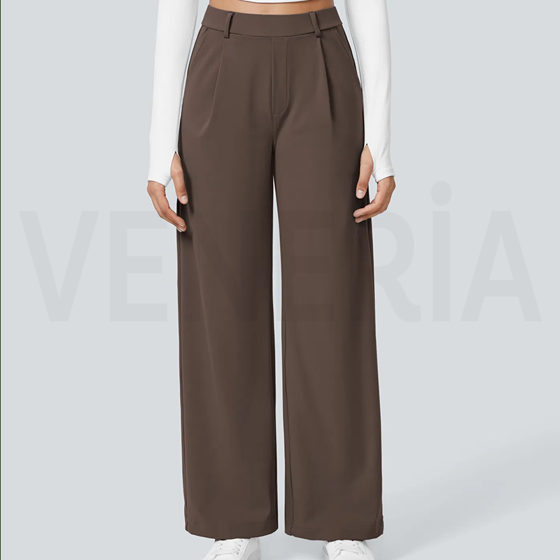 Veneria™  Likralı Düz Kesim Kumaş Pantolon