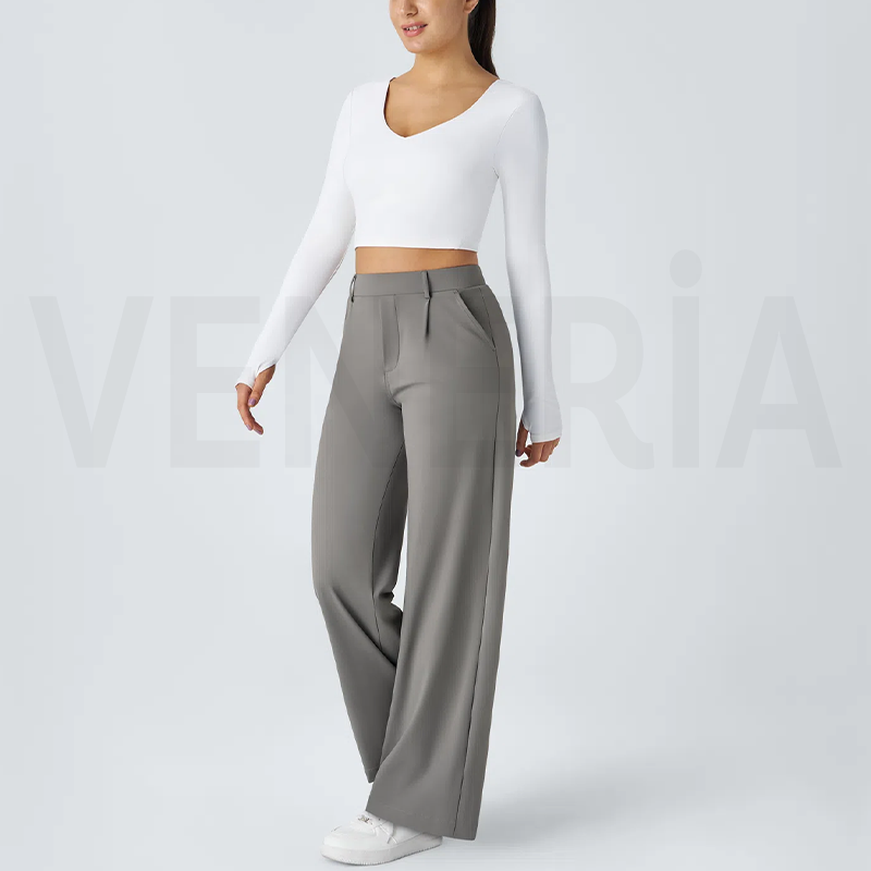 Veneria™  Likralı Düz Kesim Kumaş Pantolon